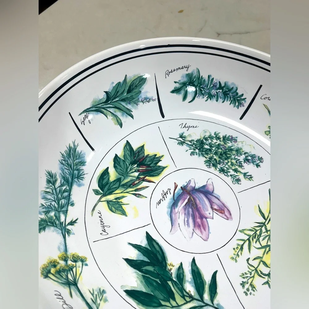 Vintage Williams Sonoma Botanical Herb Large Pasta/Salad Bowl